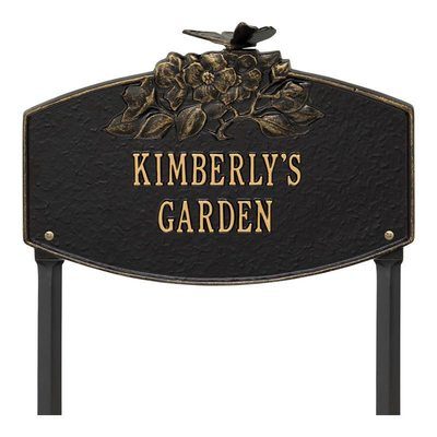 Blossom Garden Black Dedication Plaque